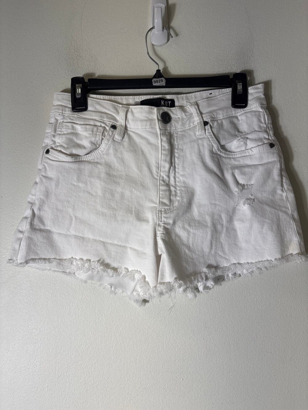 Kut White Denim Cutoffs Sz 2